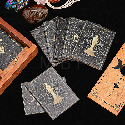 10Pcs 5 Styles Wood Tarot Cards DJEW-CA0001-36-1