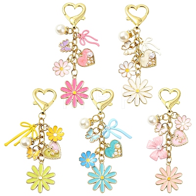 Alloy Enamel Pendant Decorations HJEW-YW00429-01-1