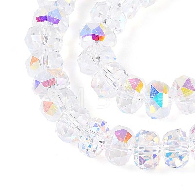 Electroplate Transparent Glass Beads Strands EGLA-N022-04A-D21-1