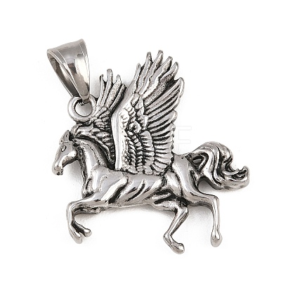 304 Stainless Steel Pendants STAS-C164-02AS-1