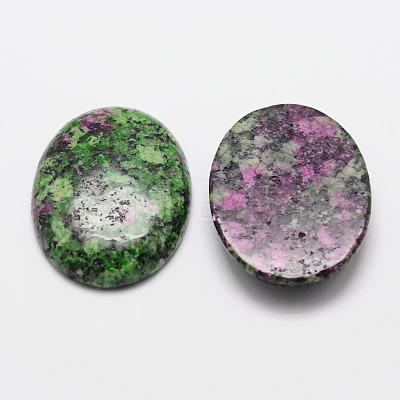 Oval Natural Ruby in Zoisite Cabochons G-K020-40x30mm-09-1