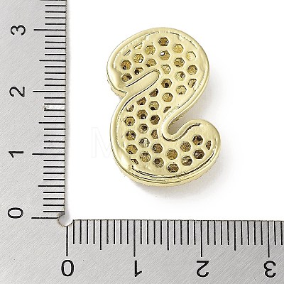 Rack Plating Brass Micro Pave Clear Cubic Zirconia Pendants KK-R163-05S-G-1