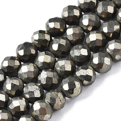 Natural Chalcopyrite Bead Strands G-Q468-4mm-01-1