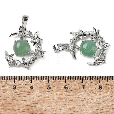 Natural Green Aventurine Pendants G-B194-01P-05-1