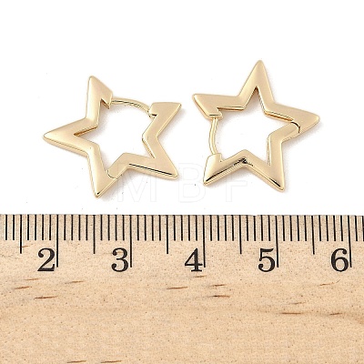 Brass Hoop Earrings EJEW-D320-17G-1