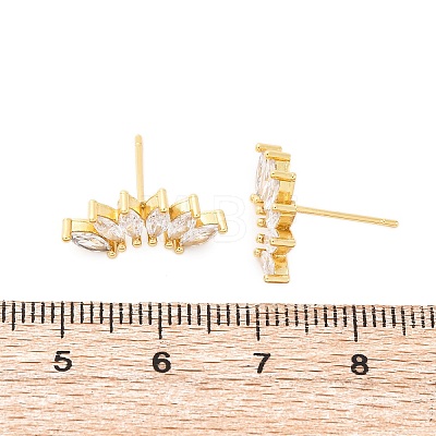 Horse Eye Sparkling Cubic Zirconia Stud Earrings for Her ZIRC-C025-25G-1