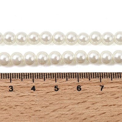Eco-Friendly Dyed Glass Pearl Beads Strands HY-A008-6mm-RB002-1