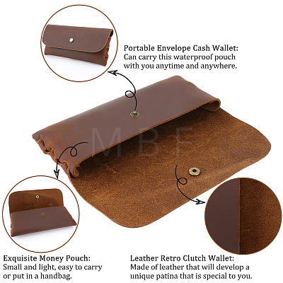 Retro Horse Leather Clutch Wallet for Men AJEW-WH0258-343-1