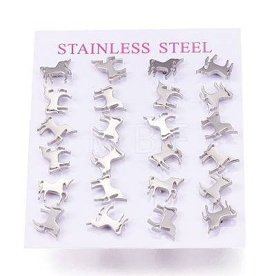 304 Stainless Steel Stud Earrings X-EJEW-N045-06P-1