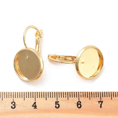 Rack Plating Brass Leberback Earring KK-C063-16G-1