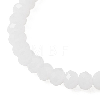 Glass with Synthetic Coral 3D Flower Rose Beaded Stretch Bracelets for Women BJEW-JB13498-1