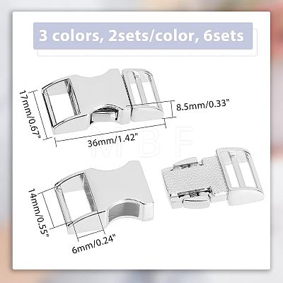 Alloy Side Release Buckles PALLOY-CA0001-13-1