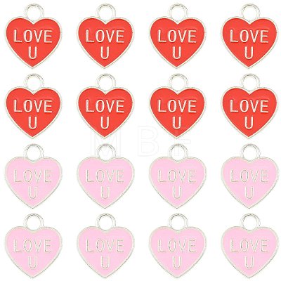 30Pcs 2 Colors Zinc Alloy Enamel Pendants FIND-FS0005-20-1