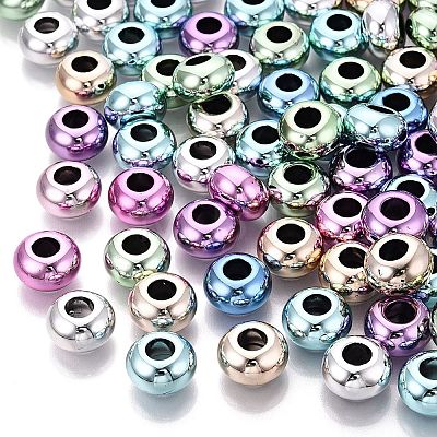 UV Plating Opaque Acrylic European Beads OACR-Q200-10A-1