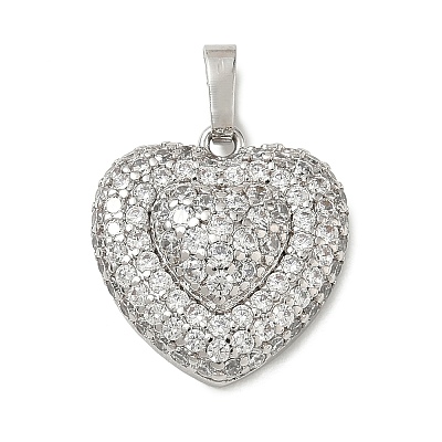 Brass Micro Pave Cubic Zirconia Pendants KK-CBA74BF-12P-02-1