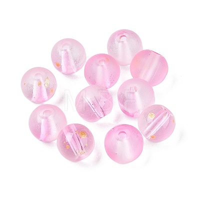 Frosted Baking Painted Glass Beads DGLA-N005-8mm-03-1