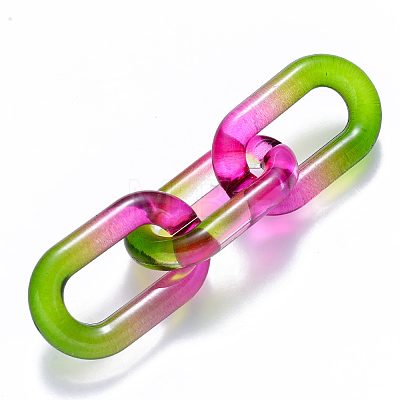 Two Tone Transparent Acrylic Linking Rings LS-OACR-S036-006B-N01-1