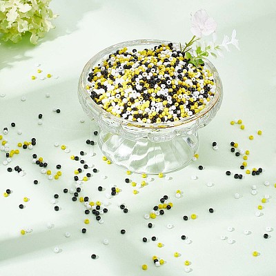   3 Color Opaque Colours Glass Seed Beads SEED-PH0001-52-1