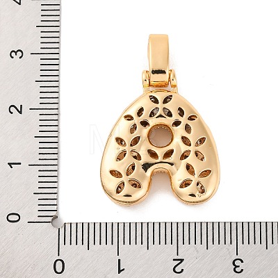 Brass Micro Pave Cubic Zirconia Pendants KK-C076-29A-G01-1