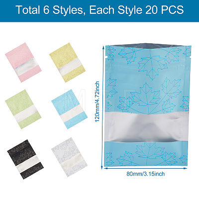 120Pcs 6 Colors Plastic Zip Lock Storage Bag OPP-MB0001-01-1