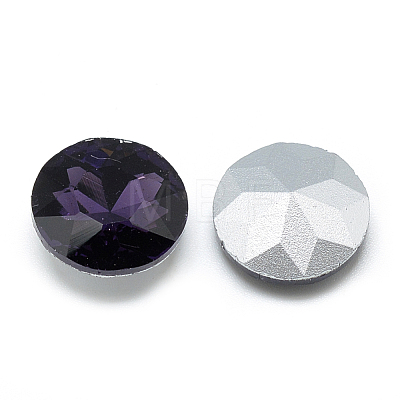 Pointed Back Glass Rhinestone Cabochons RGLA-T029-14mm-17-1