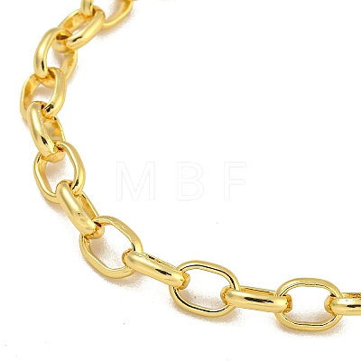 Rack Plating Brass Oval Link Bracelets for Women BJEW-B106-21G-1