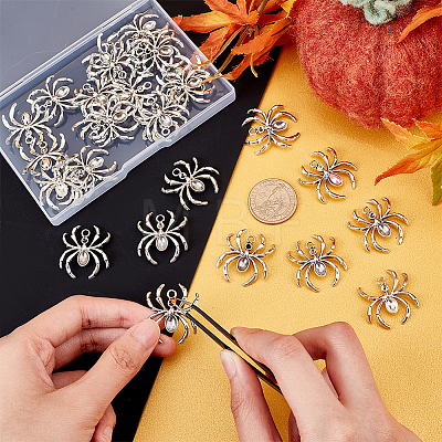 AHADERMAKER DIY Spider Pendant Making Kit for Halloween DIY-GA0004-72-1