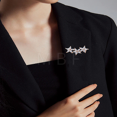 1Pc Alloy Rhinestone Brooches JEWB-LP0002-10-1
