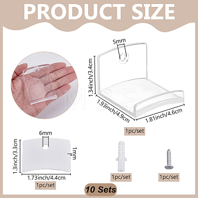 Plastic Hat Hooks for Wall AJEW-WH0481-762B-1