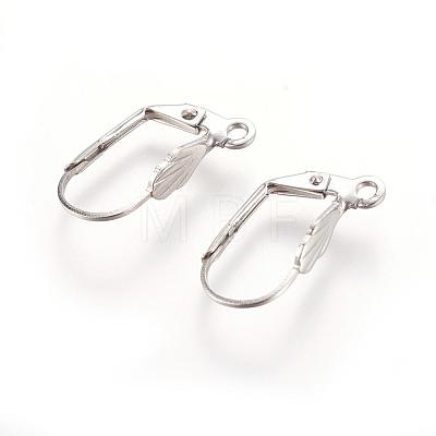 Stainless Steel Leverback Earring Findings X-STAS-E007-5-1