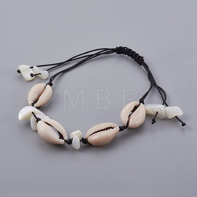 Cowrie Shell and Shell Jewelry Sets SJEW-JS01000-1