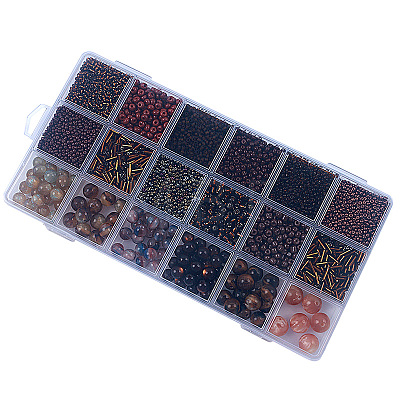 DIY 18 Style Resin & Acrylic Beads Jewelry Making Finding Kit DIY-NB0012-04C-1