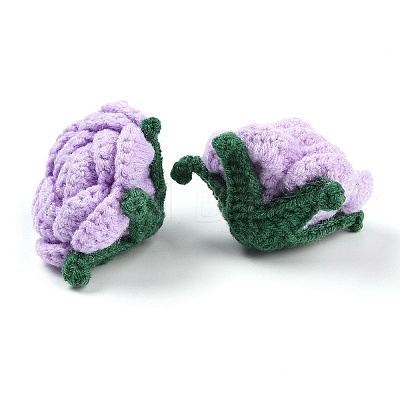 Cotton Knitting Artificial Flower DIY-P082-01-1