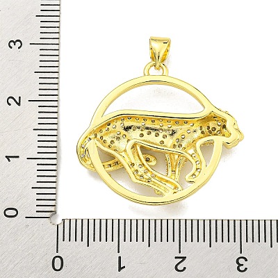 Brass Micro Pave Cubic Zirconia Pendants KK-K354-08H-G-1