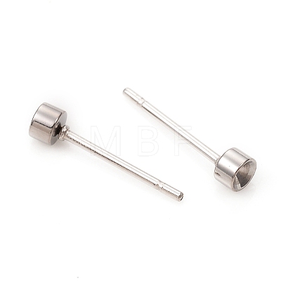 304 Stainless Steel Stud Earring Settings STAS-L244-48A-P-1