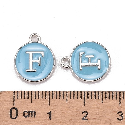 Platinum Plated Alloy Enamel Charms LS-ENAM-S118-04F-P-1