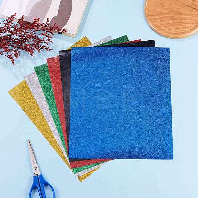 6 Sheets 6 Colors Rectangle HTV Transfer Vinyl Sheets DIY-SZ0003-63-1