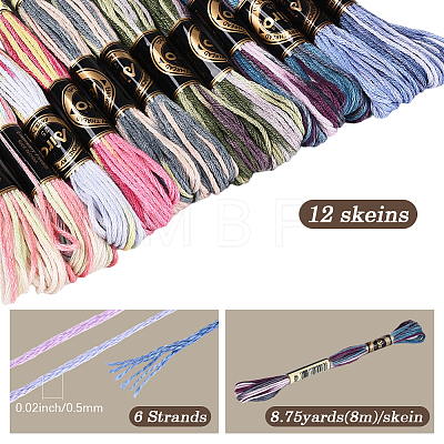 6-Ply Polyester Embroidery Floss OCOR-WH20074-15K-1