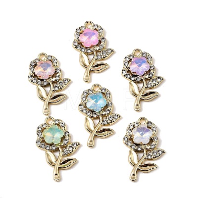 Alloy Rhinestone Pendants FIND-K032-03G-1