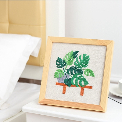 Plant Pattern Embroidery Beginner Kits PW-WG62735-01-1