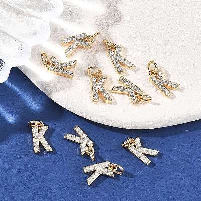 SHEGRACE Brass Micro Pave Clear Cubic Zirconia Pendants XGRQ29162-394G-K-1
