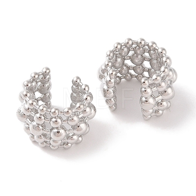 Brass Cuff Earrings for Women EJEW-I305-12P-1