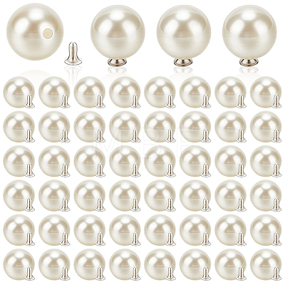 150 Sets Plastic Imitation Pearl Buttons KY-GA0001-46A-1