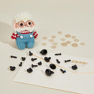 Resin Doll Craft Eyes and Noses with Washers DIY-WH0209-04-1