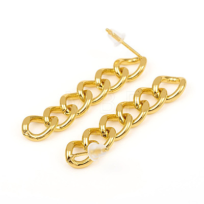Brass Curb Chain EJEW-G282-01G-1