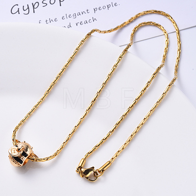 Vacuum Plating 304 Stainless Steel Coreana Chain Necklace NJEW-S420-005A-G-1