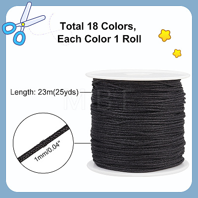   18 Rolls 18 Colors Chinlon Thread OCOR-PH0002-61-1