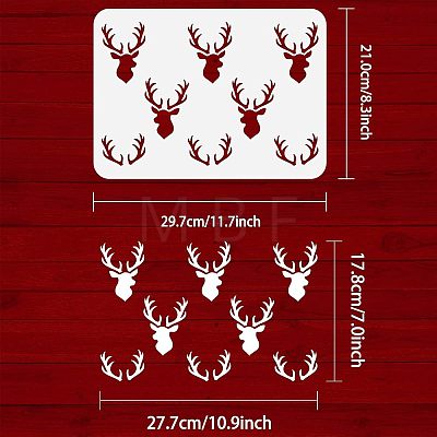 Large Plastic Reusable Drawing Painting Stencils Templates DIY-WH0202-522-1