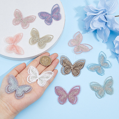 30Pcs 10 Colors Polyester Iron on/Sew On Patches PATC-HS0001-03-1