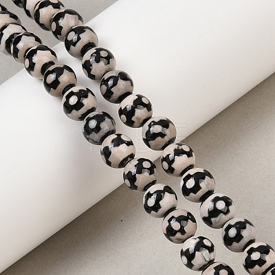 Tibetan Style dZi Beads Strands G-G328-A06-8mm-1